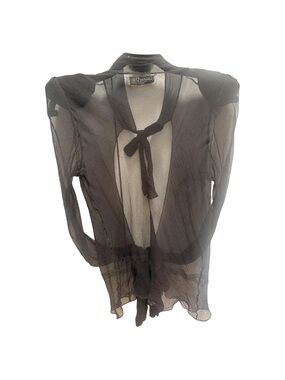Authenticated Vintage Christian Dior Boutique Paris Sheer Blouse Marc Bohen Era